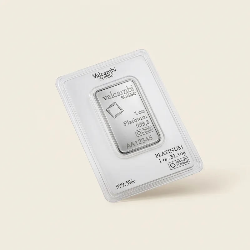 Valcambi 1 oz Platinum Bar product photograph